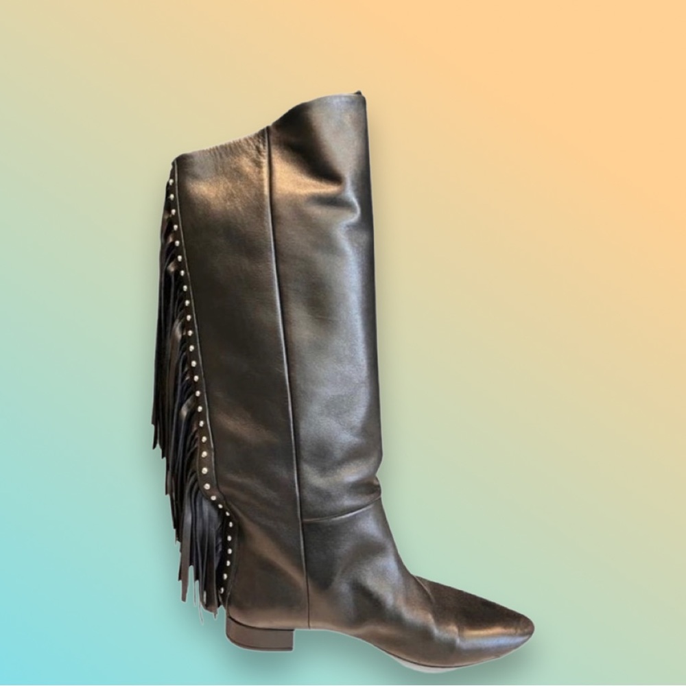 Saint Laurent YSL Fringe Boots - worn 1 time!